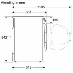 Bosch WQB246CPNL - Serie 8 - Wasdroger - Warmtepompdroger - Zelfreinigende condensor - Blijvend energiezuinig - Zeer stil- 9 kg - Droogt zoals jij wilt met Auto Dry - Wit — thumbnail 11