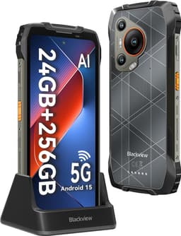 Blackview BL7000 - AI Robuuste Smartphone - 5G - 24GB + 256GB - Met Oplaadstation - 6.78 inch 120Hz - Robuuste Telefoon - IP68 Waterdicht - Nachtzicht - Android 15 - NFC - Zwart — thumbnail 1