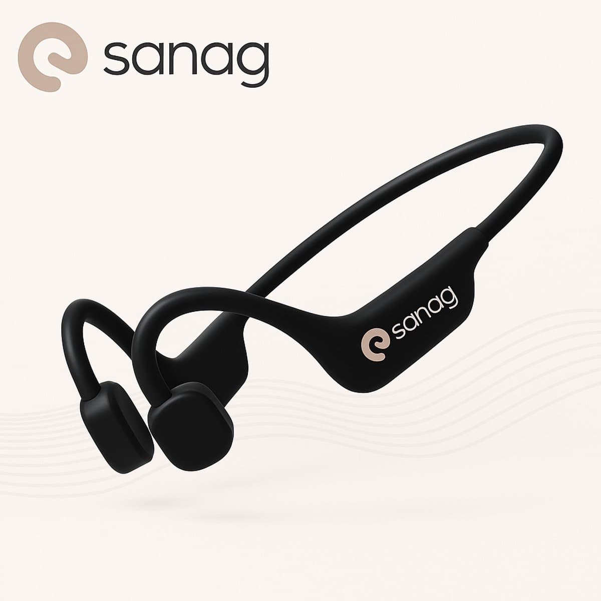 Sanag Sport headphone - IPX7 Waterdicht - 32G Geheugen - Air Conduction 2.0 - 8u Batterij - Bluetooth 5.3 - Magnetisch Opladen - Zwart — afbeelding 1