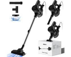 Elekiatech Steelstofzuiger - 5m Snoer - 25000Pa - 4 In 1 HEPA Filter - 1.3L Capaciteit Zwart