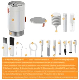 PolkaHome® 20in1 Schoonmaakset – Geschikt voor Smartphones, Oortjes & Laptops – Schoonmaak Set voor Computer / Laptop / Tablet / Telefoon / AirPods & Earbuds / Auto – AirPods Cleaner – Vuilreiniger – Stofreiniger – Schoonmaakkit — thumbnail 2