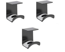 3 x Opbergrek - Koptelefoonstandaard - Koptelefoonhouder - Plakt aan de muur of onder de tafel - Wordt geleverd met sterke kleefpads - Past op de meeste gamingheadsets