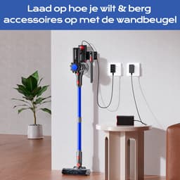 Ivormentico Steelstofzuiger Draadloos - 40000Pa - 450W - 50 Minuten - Groen LED - Upgradede Bodemborstel - Afneembare Batterij — thumbnail 4