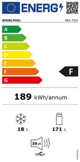koelkast 1 geïntegreerde schuifdeur 54cm 189l v - whirlpool - arg7341 — thumbnail 6