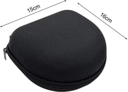 Koptelefoon Case - Koptelefoon Hoesje - Oortjes Opberg Hoesje - Beschermhoes - Draagta - Geschikt voor de meeste hoofdtelefoons, Bluetooth, bedrade hoofdtelefoons, gaming-hoofdtelefoons - Waterbestendig、 Stootvast - Zwart — thumbnail 2