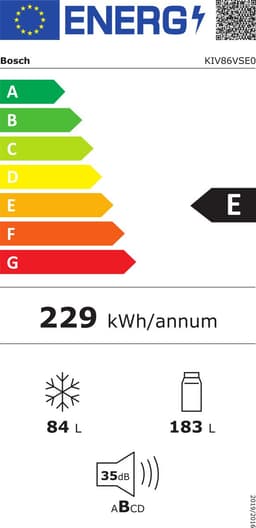 Bosch KIV86VSE2 koel vries combi koelkast 267 liter met 3 vaks vriesvak 177.5cm Vitafresh lowfrost — thumbnail 2