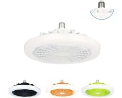 Bovista Plafondventilator - Met Verlichting - Plafond Ventilator - Met Lamp - Plafonniere Met Ventilator - Met Licht - Wit - 22.5cm — afbeelding 1