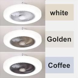 Nivard Plafondventilator - Met Verlichting - Plafond Ventilator - Met Lamp - Plafonniere Met Ventilator - Met Licht - Goud - 52cm — thumbnail 3
