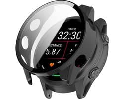 Strap-it Hard case hoesje met screen protector glas - geschikt voor Garmin Forerunner 570 - 42mm (zwart)