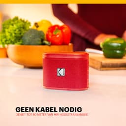Kodak SoundBrix Bluetooth Speaker – Draadloze Muziek Box – 5W RMS – Rood — thumbnail 5