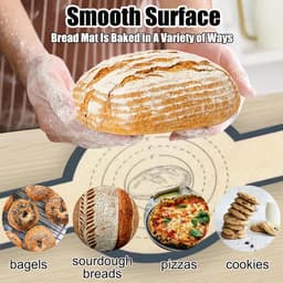2 stuks Siliconen Bakmat - Met 3x Deegschraper - vaatwasserbestendig - Lange Handvatten Deeg Mat - sling bakmat - Geschikt Voor Airfryer, Oven En Magnetron - BPA-Vrij - Herbruikbare Nederlandse Ovenvoering - Geschikt Voor Airfryer, Oven En Magnetron — thumbnail 3