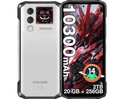 DOOGEE Blade10 Max Onbreekbare Mobiele Telefoon Android 15 Batterij 10300mAh 90Hz 6.56"HD 32GB + 256GB 50MP Camera,Zilver