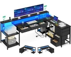 Hoekbureau Gaming - Bureau L Vormig - Computer Desk