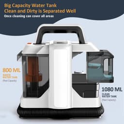 Tapijtreiniger - Waterstofzuiger - Nat- en Droogzuiger - Autoreiniger - Draagbare Nat- en Droogzuiger - 750W — thumbnail 2