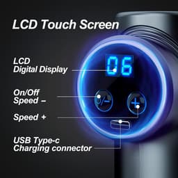 Deep Tissue Massage Gun, draagbare massage gun met 4 verwisselbare koppen voor diepe spierverlichting en ontspanning — thumbnail 3