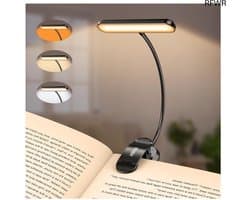RFWR® Oplaadbare Leeslamp met 19 LEDs en Flexibele Hals - 3 Kleurtemperaturen en 5 Helderheidsniveaus