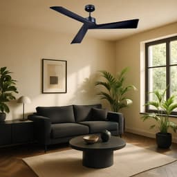 A-Flow Design Black 42 inch Plafondventilator - Plafondventilator zwart - Design Ventilator - Met afstandsbediening - 6 Windsnelheden - Timerfunctie - Winterstand - 107CM — thumbnail 4