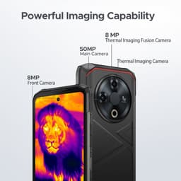 DOOGEE Fire 6 Thermisch ontgrendeld 4G robuuste smartphone 6,56" Batterij 10400 mAh 16GB + 256GB 50MP + 8MP,Zwart — thumbnail 2