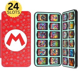 Xainy – Card case rood geschikt voor Nintendo Switch of Switch 2 games | Switch-games accessoires | Spellen game houder | Opberg travel box / opbergbox voor OLED / Lite consoles | Beschermhoes 24 card slots — thumbnail 1
