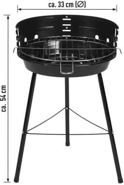 GRILLMEISTER Houtskool BBQ - Barbecue - Type BBQ: Houtskool - Grilloppervlak: Ø 33 cm - Verstelbare hoogte — thumbnail 4