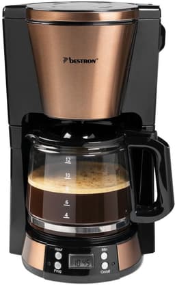 Bestron ACM800CO Koffiezetapparaat – 1,5L – 12 Koppen – Programmeerbare Timer – Warmhoudplaat – Permanentfilter – 1000W – Koper — thumbnail 1