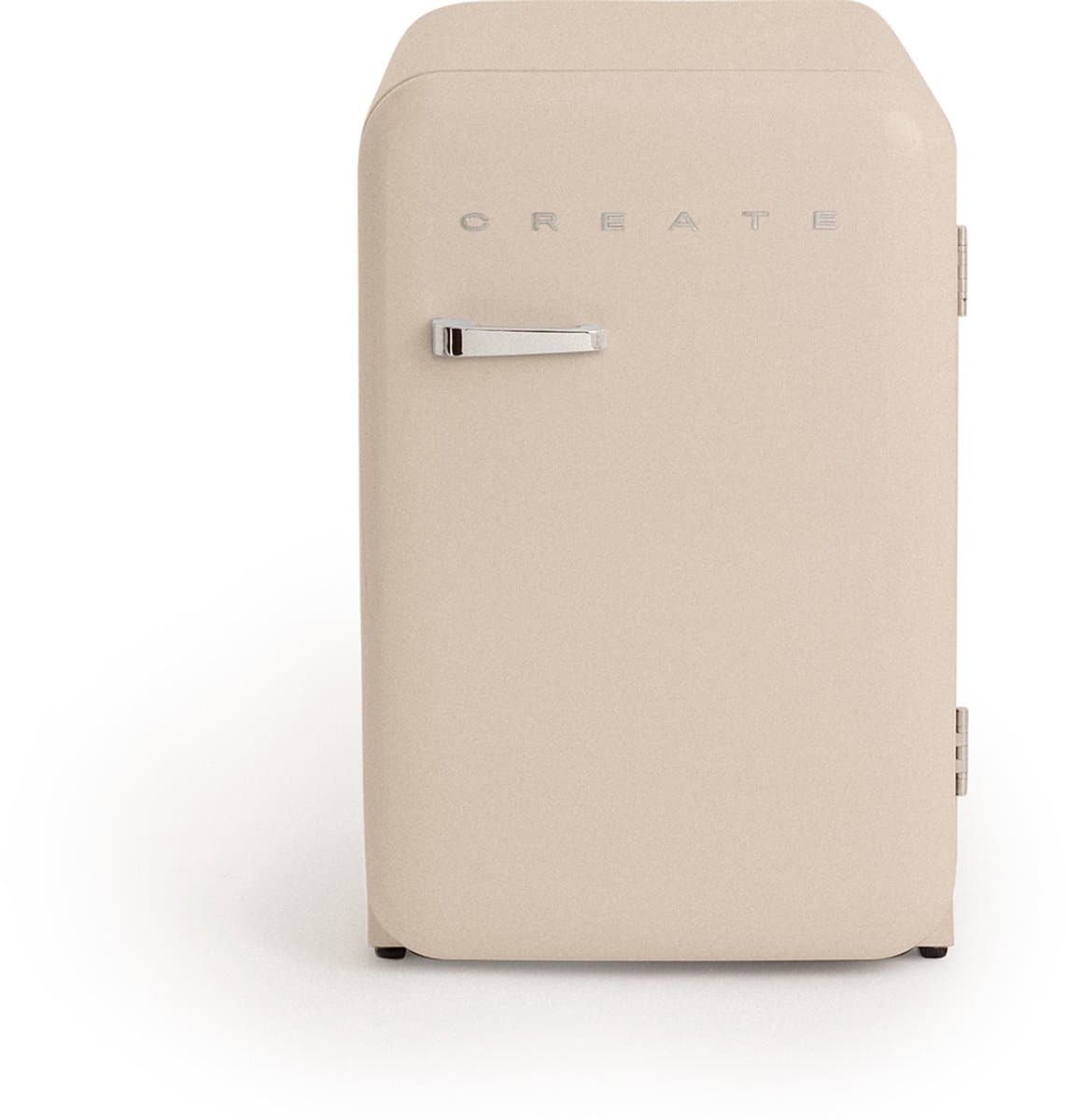 CREATE - Koelkast in retrostijl - Zand - Handvat Zilver - FRIDGE RETRO 107L — afbeelding 1