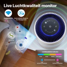 Coway Airmega 50 Luchtreiniger - Air Purifier – 120 m³/u - HEPA filter + koolstoffilter - Verwijdert tot 99,97% van fijne en ultrafijne deeltjes - Tegen stof, pollen, allergenen en geuren - Fluisterstil (18 dB) - ECARF gecertificeerd — thumbnail 6