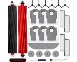 29 stuks accessoires Geschikt voor Roborock S8 MaxV Ultra robotstofzuiger, 2 hoofdborstels, 6 stofzakken, 4 wisserdoeken, 4 zijwissers, 4 filters, 6 zijborstels, 1 zelfreinigende borstel, 1 reinigingsborstel,