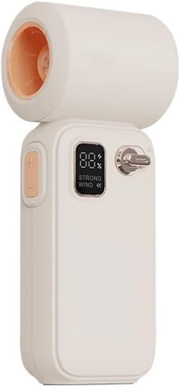 Ventilator-kleine ventilator-Lichtgewicht draagbare handheld - ventilator met slimme luchtstroomregeling en 3600 mAh - batterij voor verkoeling op elk moment (abrikoos) — thumbnail 1