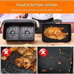EXCITAT Airfryer-mallen - Airfryer-accessoires - Siliconenmallen - Geschikt voor Ninja Airfryer - 3 stuks — thumbnail 2