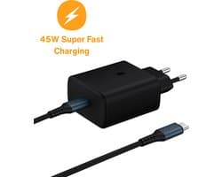 Voltix 45W Snellader - USB C Oplader - Snellader 45W - USB C Adapter Inclusief Oplaadkabel - Super Snel Lader - Geschikt voor alle USB-C devices - Geschikt voor smartphones & laptops