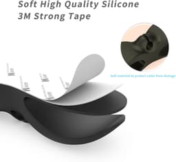 4-stuks snoeropberger - snoerhouder - snoerorganizer - snoeropberger voor keukenapparatuur - keukengadget voor snelkookpan, blender, koffiezetapparaat, airfryer - Zwart — thumbnail 6