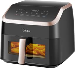 Midea Air fryer MF-CY85K - Large Air fryer with See Thru Window - XXL Airfryer - 8.5 L - 10 preset menu' s - Instelbare timer 1 tot 60 minuten - Doorkijkluik - Ingebouwde verlichting — thumbnail 1