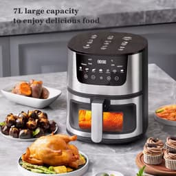 OEM/ODM Electric 7 L Oil Free Air Fryer With Viewing Window Home Use Portable Smart Digital Commercial Air Fryers for Kitchen — thumbnail 6