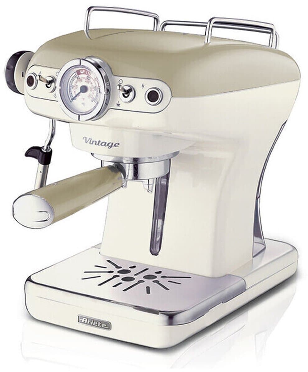 Ariete 1389/13 - Vintage Piston /Espressomachine - 900W - 0,9L tank inhoud - ook geschikt voor pads - Beige — afbeelding 1
