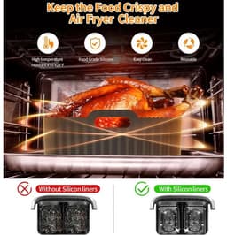 Siliconen mal - 4 stuks accessoires geschikt voor - Airfryer siliconen mal - geschikt voor Double Stack XL - SL400EU - Foodi Max AF500EU - AF400EU - AF451EU - AF300EU friteuse — thumbnail 4