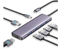 DailySupplies® Docking Station Laptop 2x HDMI - Splitter Laptop - USB-C - Universeel