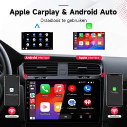 Boscer Autoradio 2Din Universeel - Android 15 - Apple Carplay & Android Auto (Draadloos) - 10.1 Inch HD IPS Touchscreen - 8-Core 4+64GB - Interne Koeler - GPS Navigatiesysteem - USB, Bluetooth, WiFi & MP5 - Achteruitrijcamera & Microfoon — thumbnail 3