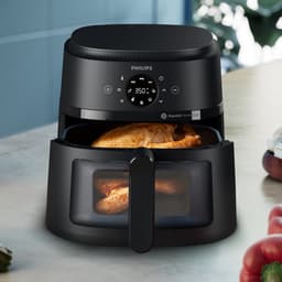 Philips 2000 Series Airfryer - NA230/00 - Kijkvenster - RapidAir - 6.2L - Tot 5 Personen - Zwart — thumbnail 7
