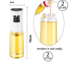 Voor de AirFryer : 2 stuks Olijfolie verstuiver Glas 100ml navulbaar