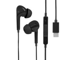 Nuvance Oortjes met Draad - USB-C Aansluiting - Oordopjes met Draad - In-Ear Oortjes met Draad en Microfoon - Zwart