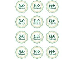 Eid mubarek stickers - groen- 10 vellen per verpakking - 120 Stickers - Luxe Stickers - Skateboard Stikers - Laptop Stickers - Stickers Kinderen - Stickers Volwassenen - Stickervellen - Plakstickers - Stickers Koffers - Bullet Journal