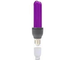 Blacklight - BeamZ blacklight spaarlamp 25W - UV lamp met E27 fitting en bajonet adapter