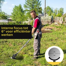 MKSS® Zweefmaaier - Bosmaaier Electrisch - Grastrimmer met Accu - Grasmaaier - Handmaaier met Wielen - Zwart — thumbnail 5