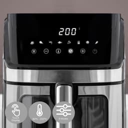 Royalty Line® AF21708D Airfryer XXL - 6.5 Liter Heteluchtfriteuse XL - 1700W - Digitaal Airfryers Met Kijkvenster - 8 Voorgeprogrammeerde Programma's - Zwart / RVS — thumbnail 3