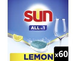Sun All-in 1 Vaatwastabletten - Citroen - reinigt en beschermt pannen in de vaatwasser - 60 tabletten