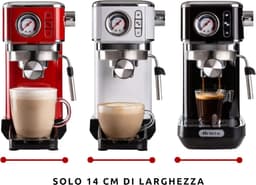 Ariete 1381/33 Moderna - Espressomachine/Pistonmachine - 15 bar - inhoud 1.1 liter - Manometer - Rood — thumbnail 5