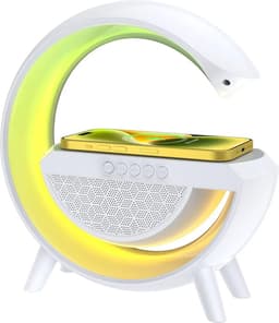 Bluetooth speaker met Draadloze telefoon lader - Wireless charger - Nacht lamp - Sfeerlamp — thumbnail 3