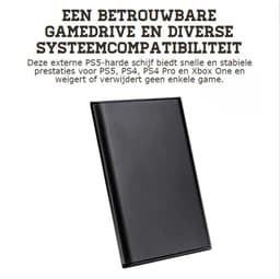 Ultra Dunne Harde Schijf Extern PS5 500GB - Draagbare Externe Harde Schijf Geschikt Voor PS5/PS4/PC - PS5 Opslag 2.5 Inch 1cm Dik Zwart — thumbnail 2