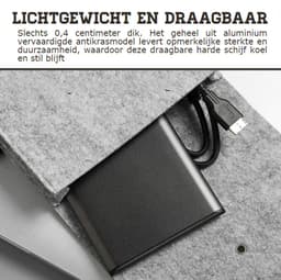 Ultra Dunne Harde Schijf Extern PS5 500GB - Draagbare Externe Harde Schijf Geschikt Voor PS5/PS4/PC - PS5 Opslag 2.5 Inch 1cm Dik Zwart — thumbnail 4